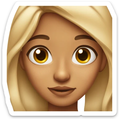 girl and freckles on her face sticker