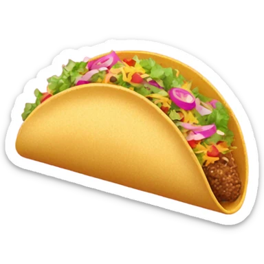 Pink Taco Bell taco  with glitter  sticker
