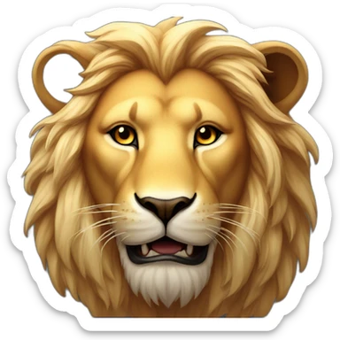 a majestic, powerful lion. The mane shall resemble fire / the sun. Something that represented fierceness, strength and leadership sticker