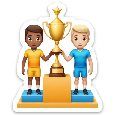 Versus / Duel : deux joueurs + VS, trophée/podium, ou deux écrans avec même objectif. sticker