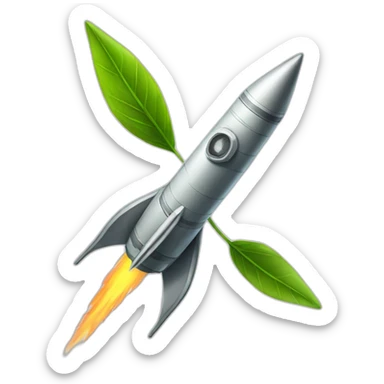 rocket-leaf sticker