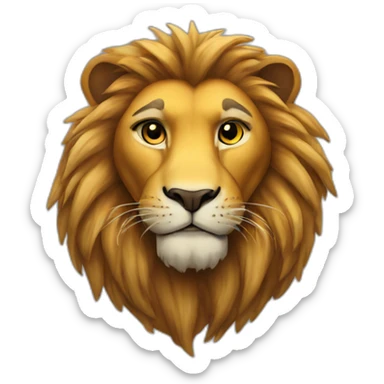 Lion qui est sur un tigre sticker