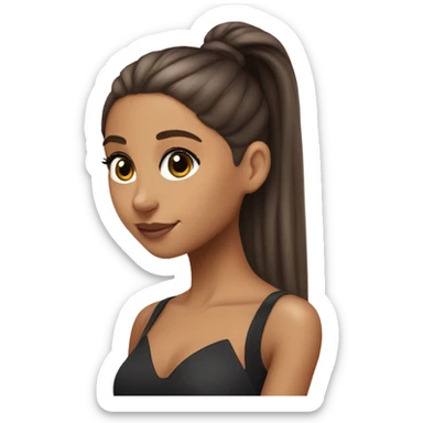 Arianna grande with a long ponytail  sticker