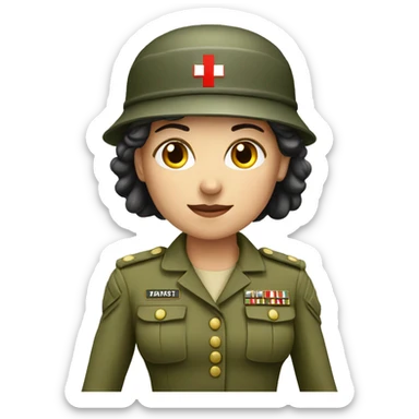 woman army swiss sticker
