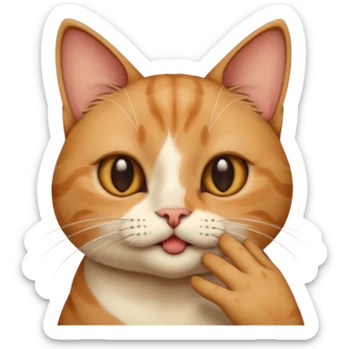 cat nose picking sticker