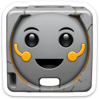 Cinder Block with no face on it sticker