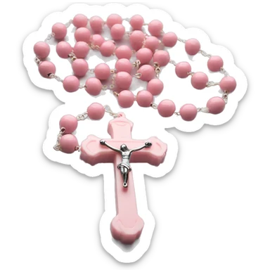 Light pink rosary sticker