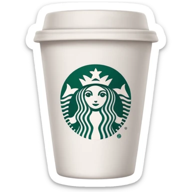 starbucks coffee cup with logo sticker