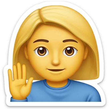 Merhaba emoji olarak mavi tik istiyorum sticker