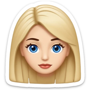Memoji piel morena ojos cafés cabello largo color azul con esté 🖕🏻emoji sticker