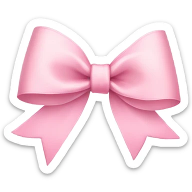 light pink ribbon bow sticker