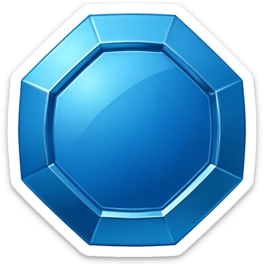 Centang biru segi 12 sticker