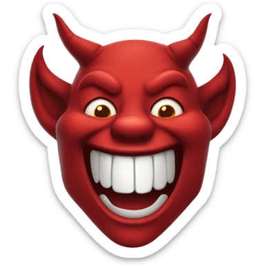 devil laughing sticker