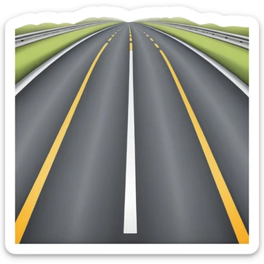 highway road with lane markings sticker