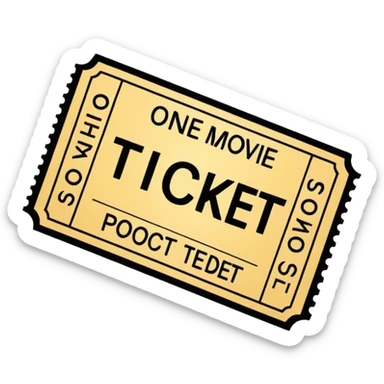 one ticket sticker