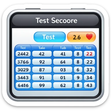 test score (table) sticker