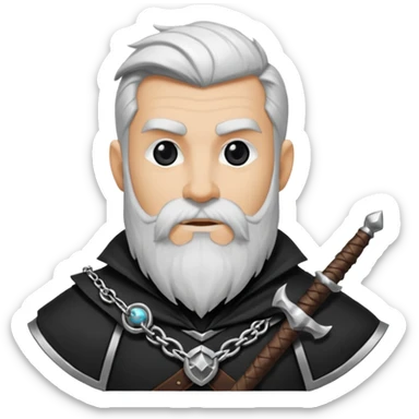 Enano dnd estilo blanco y negro dibujo sticker