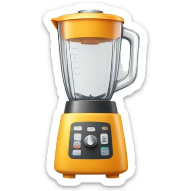 Blender with mango sticker
