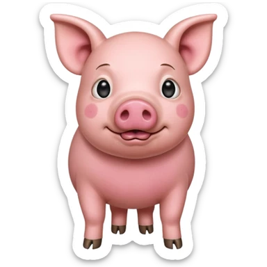 High resolution of  full body A pig sticker