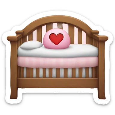 heart facE EMOJI inside a crib sticker