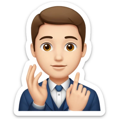 man proposing sticker