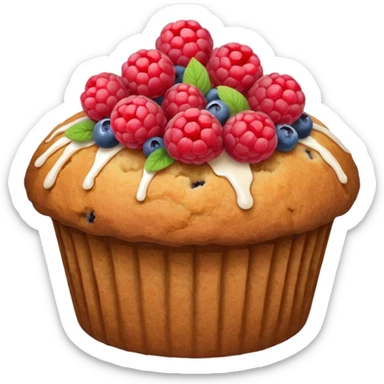 muffin with fruits sticker