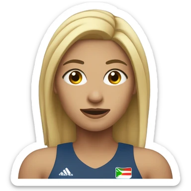 Mujer jugando voley sticker