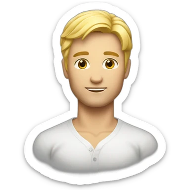 Homme blond karaté sticker