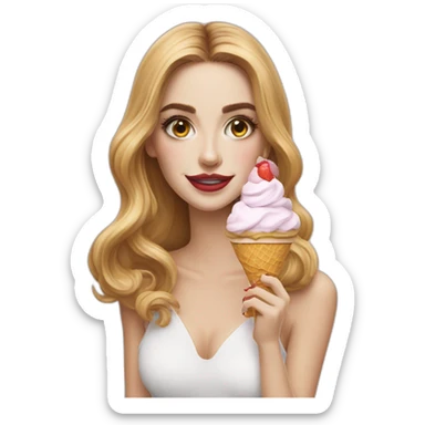 Chiara Ferragni con un gelato sticker