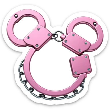 pink handcuffs  sticker