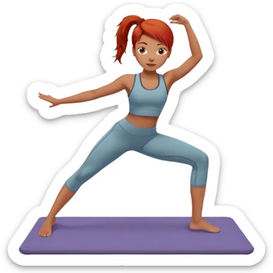 Pilates + red haired girl sticker