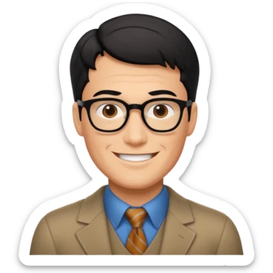 clark kent as in superman 2025 smilling sticker