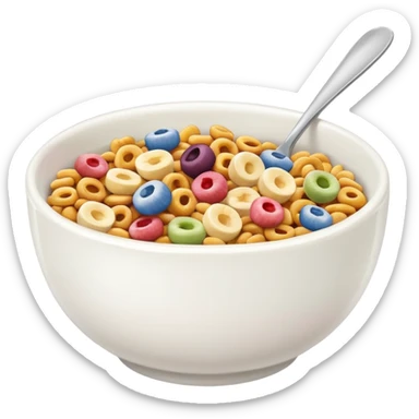 Cereal bowl sticker