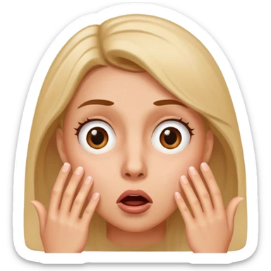 woman surprised and uncomfortable with nostrils flared sticker