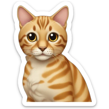 Curly-blonde-cat-bengal sticker