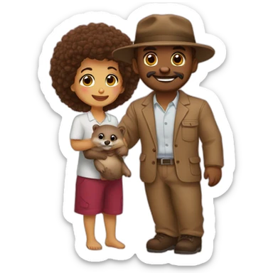 Papi et une loutre sticker