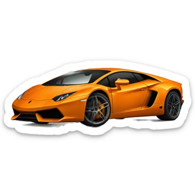 Lamborghini orenge  sticker