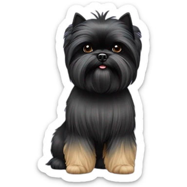 This Affenpinscher is a freshly groomed sticker