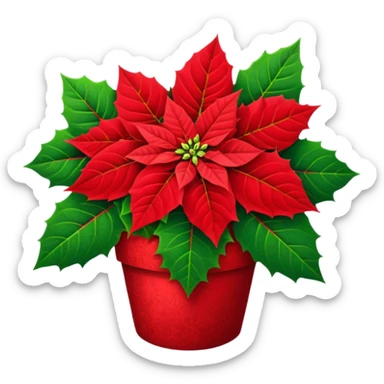 poinsettia sticker
