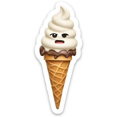 A leg that turns into an ice cream cone sticker