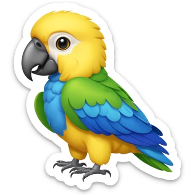 Pappagallo giallo e blu sticker