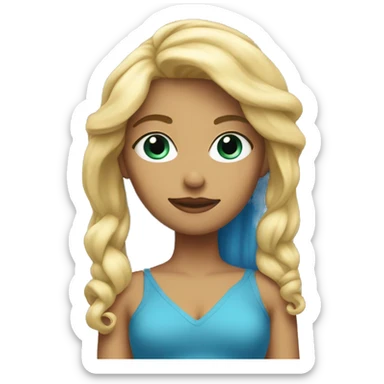 Blonde yeu bleu sticker