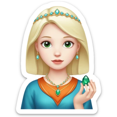 girl carry jewel  sticker