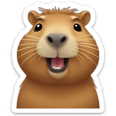 Capybara singing a song sticker
