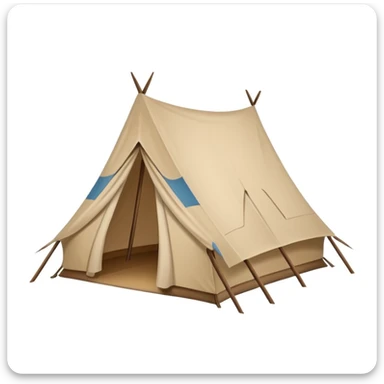simple nomadic tent, desert background sticker
