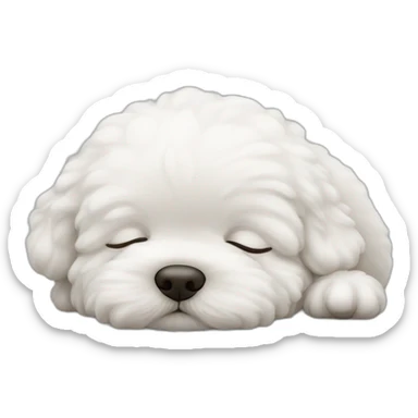 Bichon frisé sleeping sticker