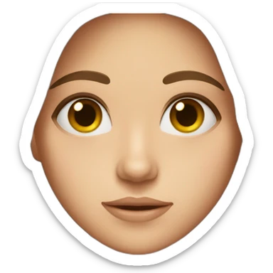 Girl with hazel eyes and straight brown hair sticker