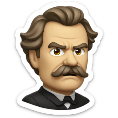 The angry philosopher Nietzsche sticker