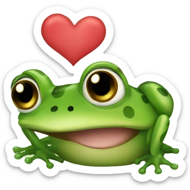 A frog saying “I love u” sticker