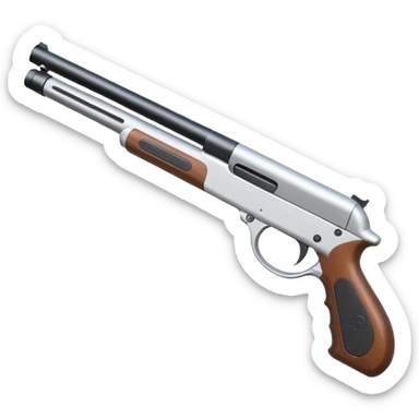 white coloured shotgun spas12 white sticker